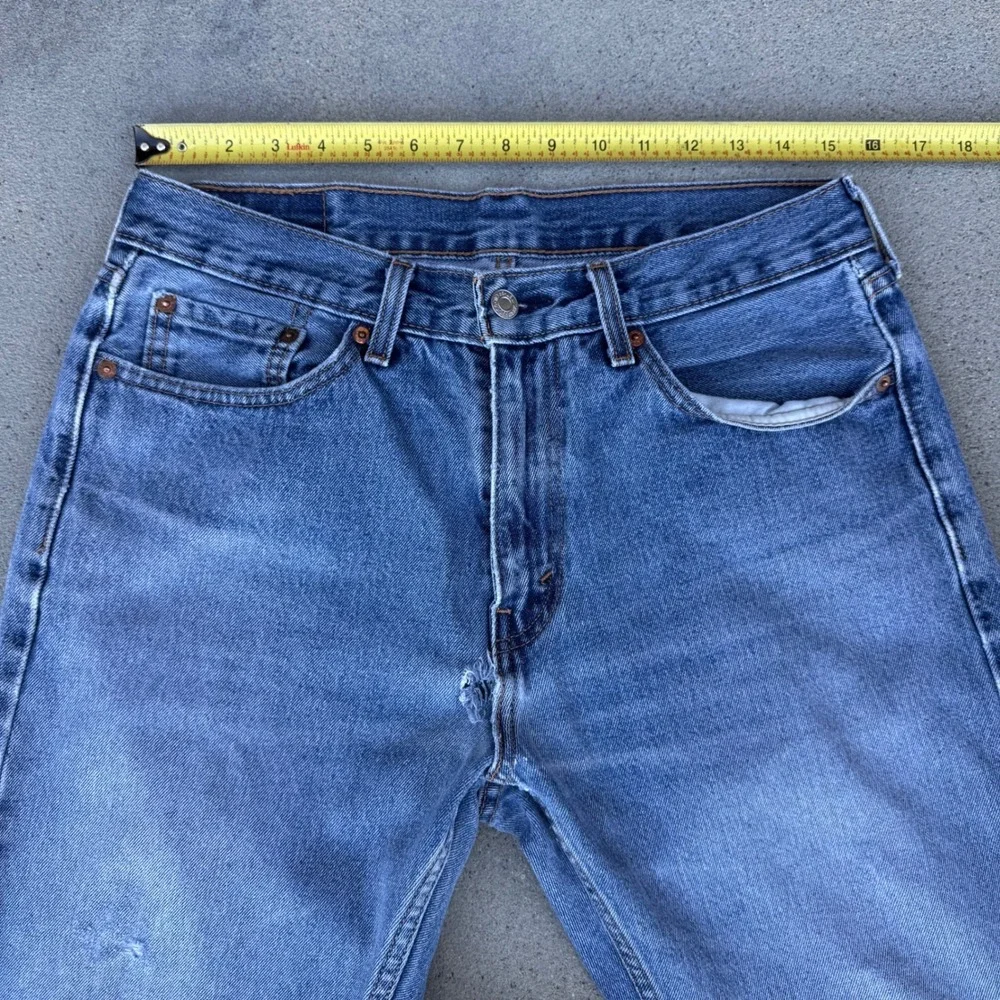 Levi's 505 Regular Fit Straight Leg Jeans Men 33x30‎ Blue Denim 100% Cotton